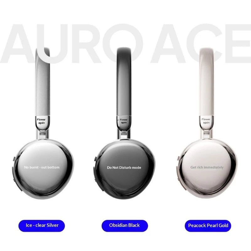 New Edifier AURO ACE Over-Ear Headphones with Trendy Toy Screen DIY Lyrics Display, 32mm Drivers, Bluetooth 6.0 Earphones Gifts