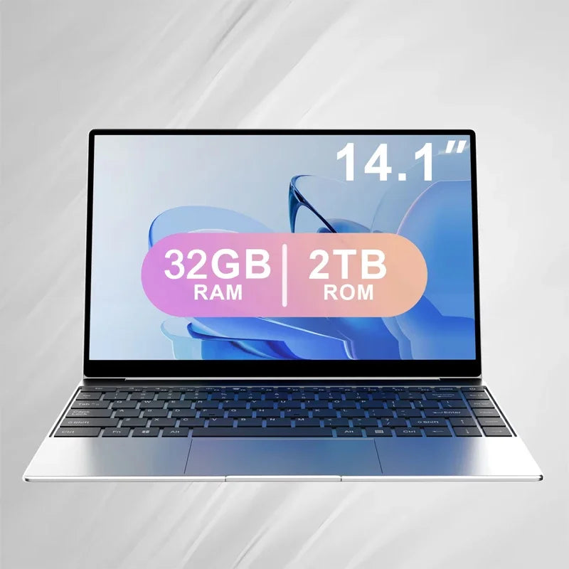 New Arrival Leisure Slim Laptop 16GB RAM 2TB SSD Intel N3700 Chip Full HD Display Home Entertainment PC
