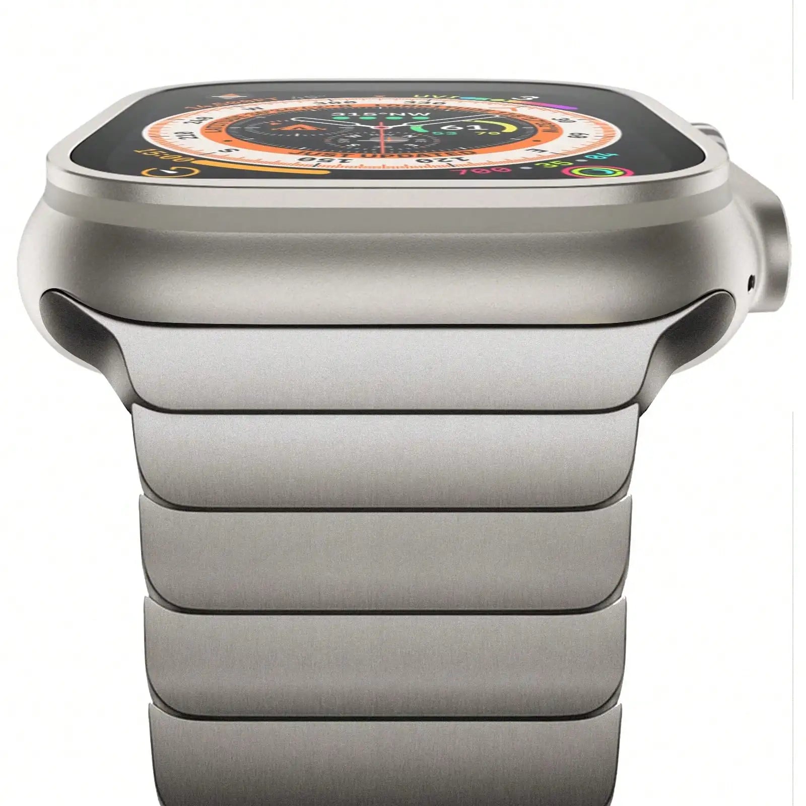 Titanium & Stainless Steel Link Bracelet Compatible With Apple Watch Band Ultra 3 2 1 Band 49mm Series11 10 9 8 7 6 5 4 3 2 1 46mm 42mm 45mm 44mm 41mm 40mm 38mm Series 3-11