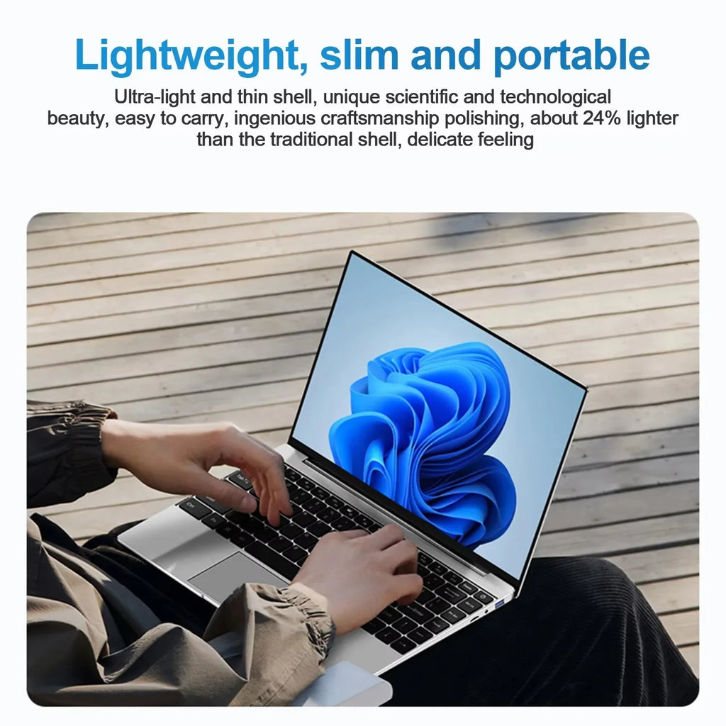New Arrival Leisure Slim Laptop 16GB RAM 2TB SSD Intel N3700 Chip Full HD Display Home Entertainment PC