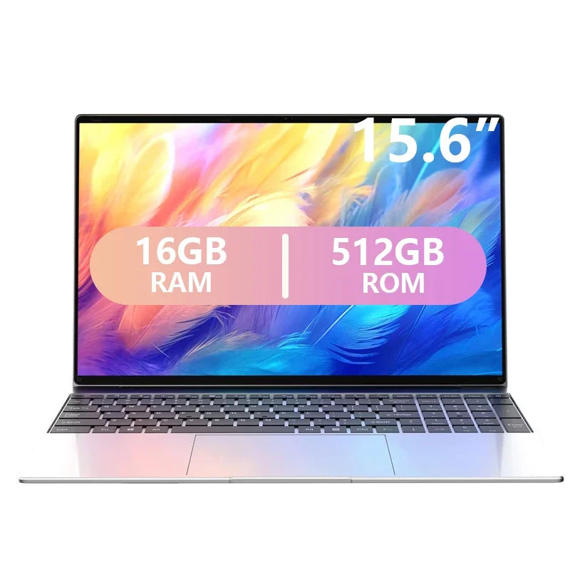 Durable 15.6 Inch Laptop Intel N95 Win11 32GB DDR4 2TB SSD Portable Gaming Office Notebook PC