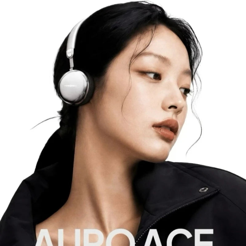 New Edifier AURO ACE Over-Ear Headphones with Trendy Toy Screen DIY Lyrics Display, 32mm Drivers, Bluetooth 6.0 Earphones Gifts